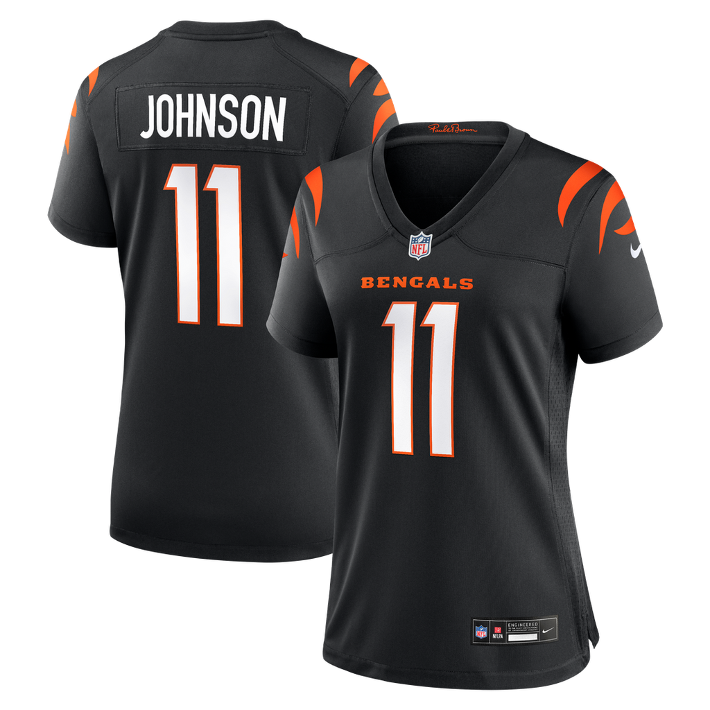Women's Nike Cincinnati Bengals Josh Johnson Black Team Game NFL Jersey
