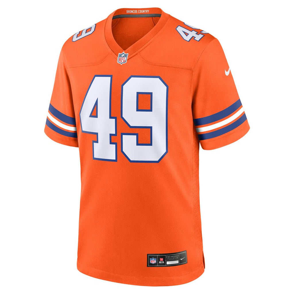 Men's Nike Denver Broncos Alex Singleton Orange Alternate Game NFL Jersey