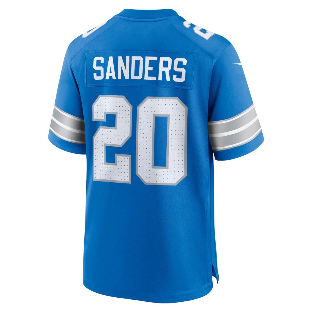 Men's Nike Detroit Lions Barry Sanders Black 2nd Alternate Retired Player Game NFL Jersey