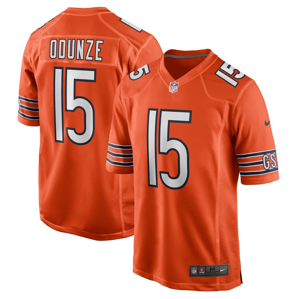 Men's Nike Chicago Bears Rome Odunze Orange Alternate Game NFL Jersey