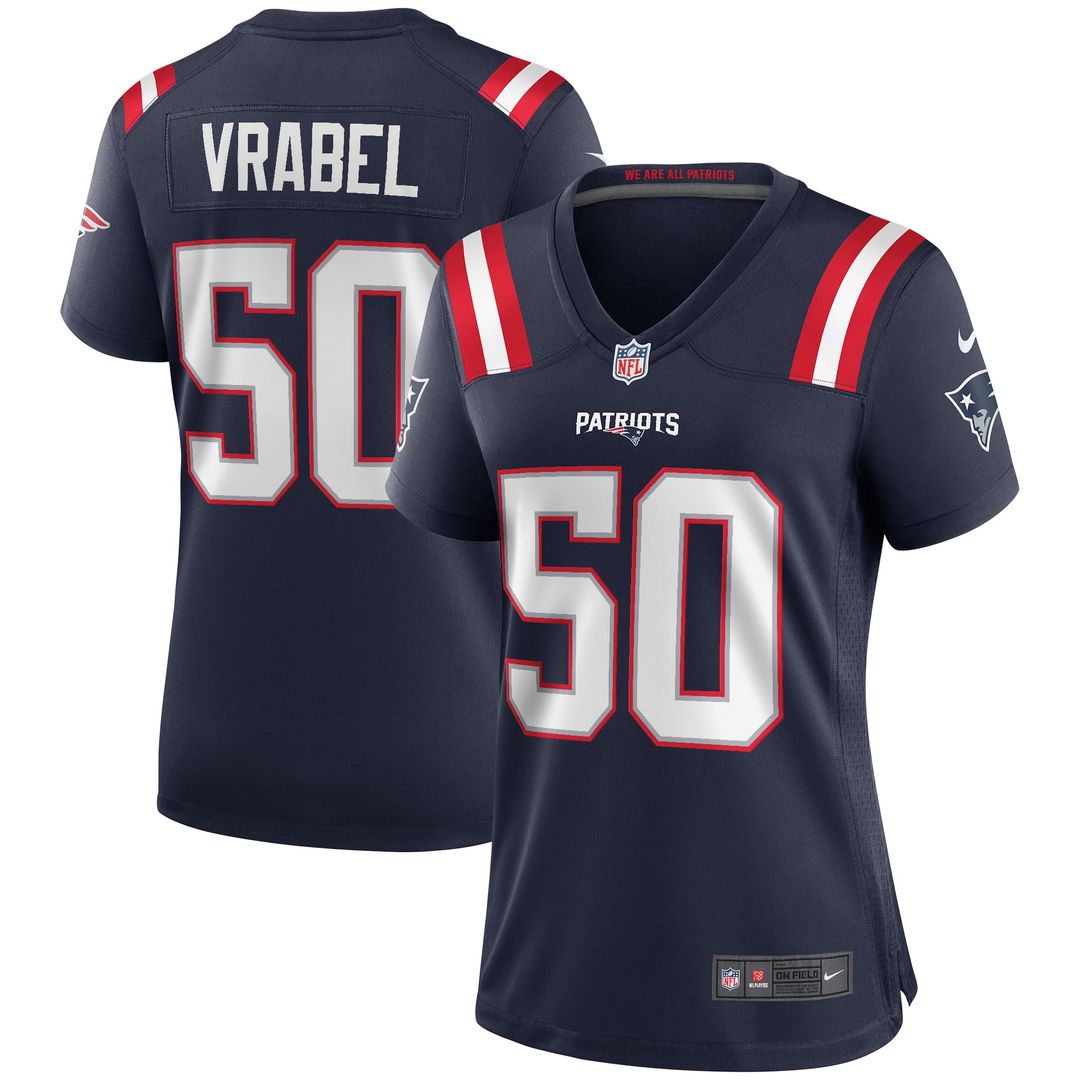 Women's Nike New England Patriots Mike Vrabel Red Retired Game NFL Jersey