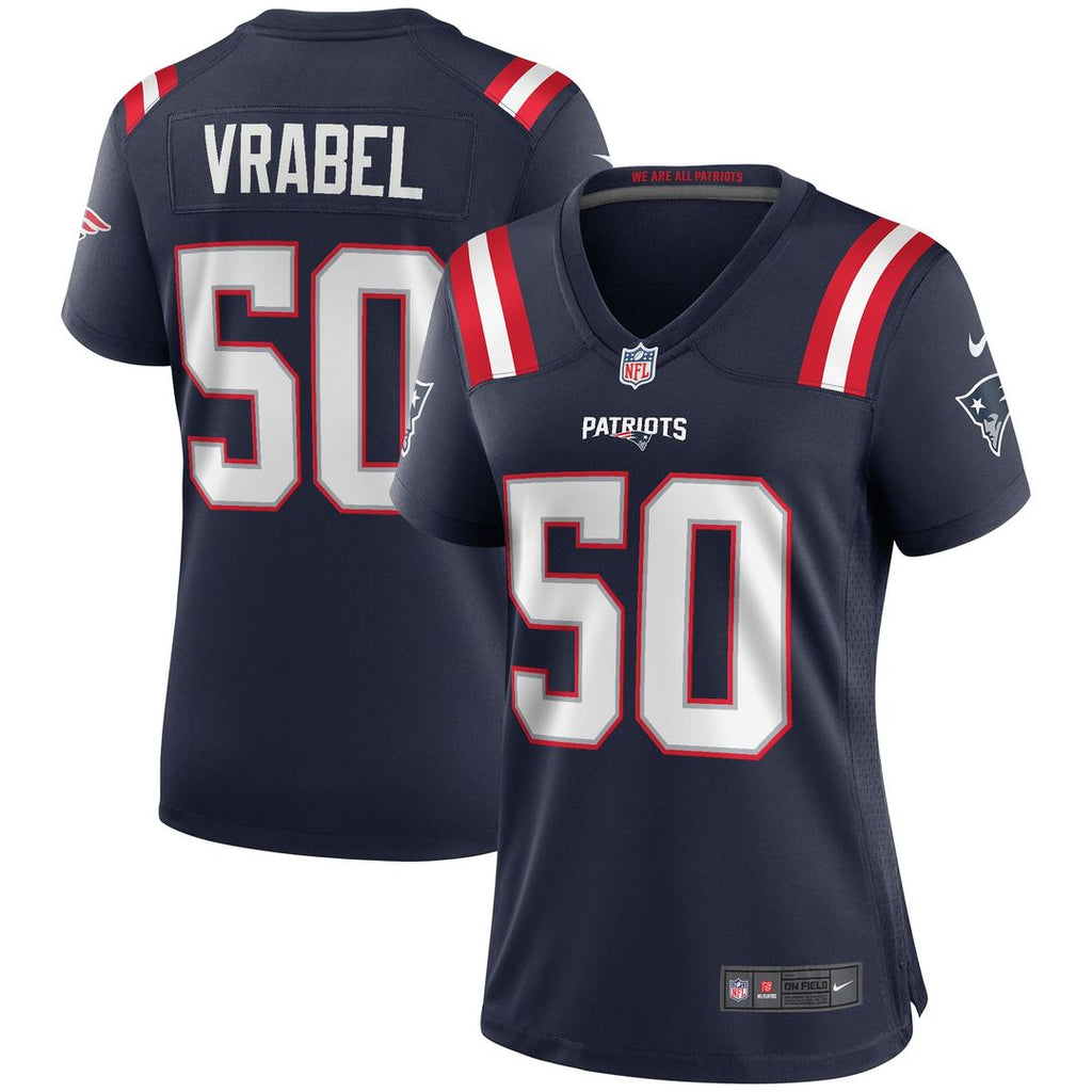 Women's Nike New England Patriots Mike Vrabel Navy Game Retired Player NFL Jersey