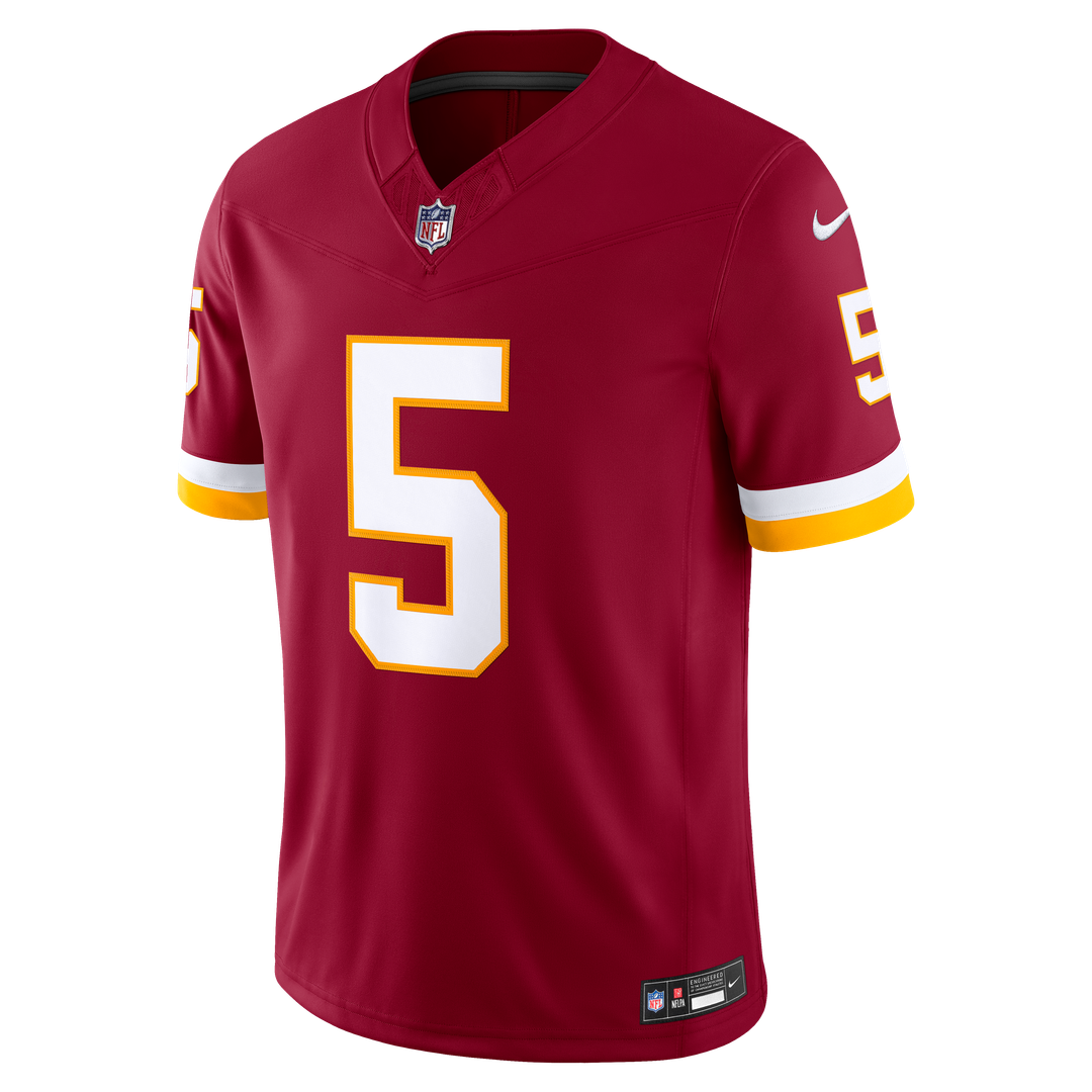 Men's Nike Washington Commanders Jayden Daniels White Vapor F.U.S.E. Stitched Limited NFL Jersey