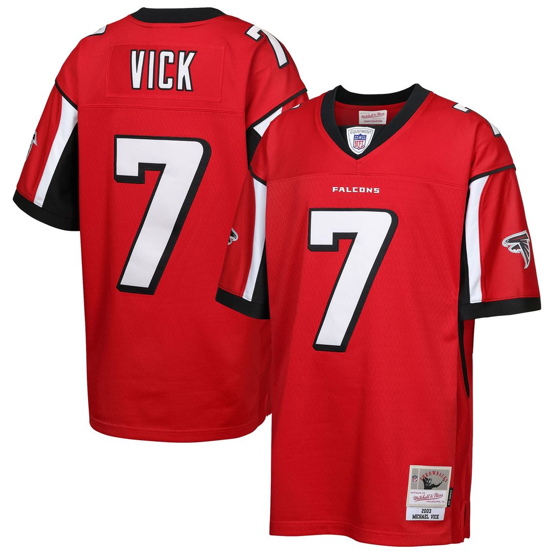 Youth Mitchell & Ness Atlanta Falcons Michael Vick Red 2003 Legacy Retired Player NFL Jersey