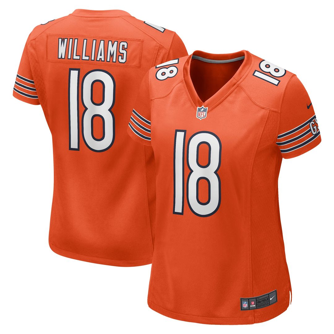 Women's Nike Chicago Bears Caleb Williams Orange Alternate Game NFL Jersey