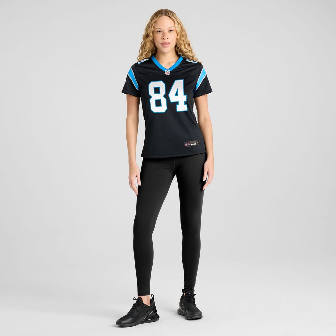 Women's Nike Carolina Panthers Mitchell Evans Black Team Game NFL Jersey