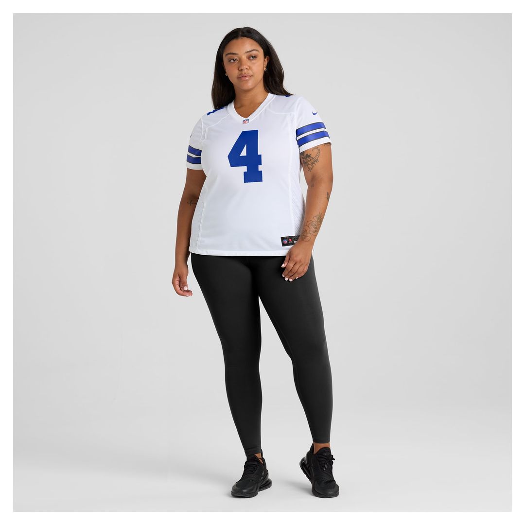 Women's Nike Dallas Cowboys Dak Prescott White Team Game NFL Jersey