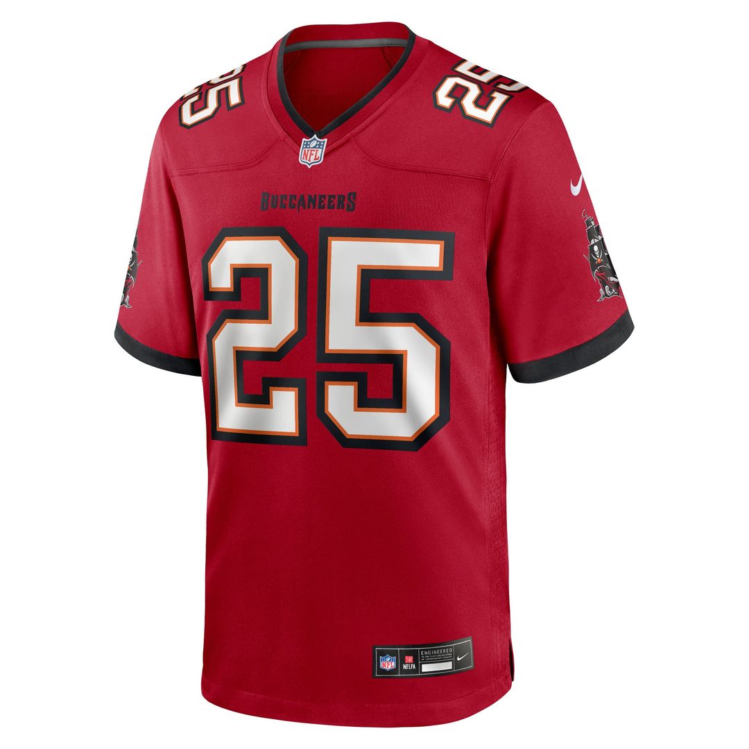 Men's Nike Tampa Bay Buccaneers Jacob Parrish Red Team Game NFL Jersey