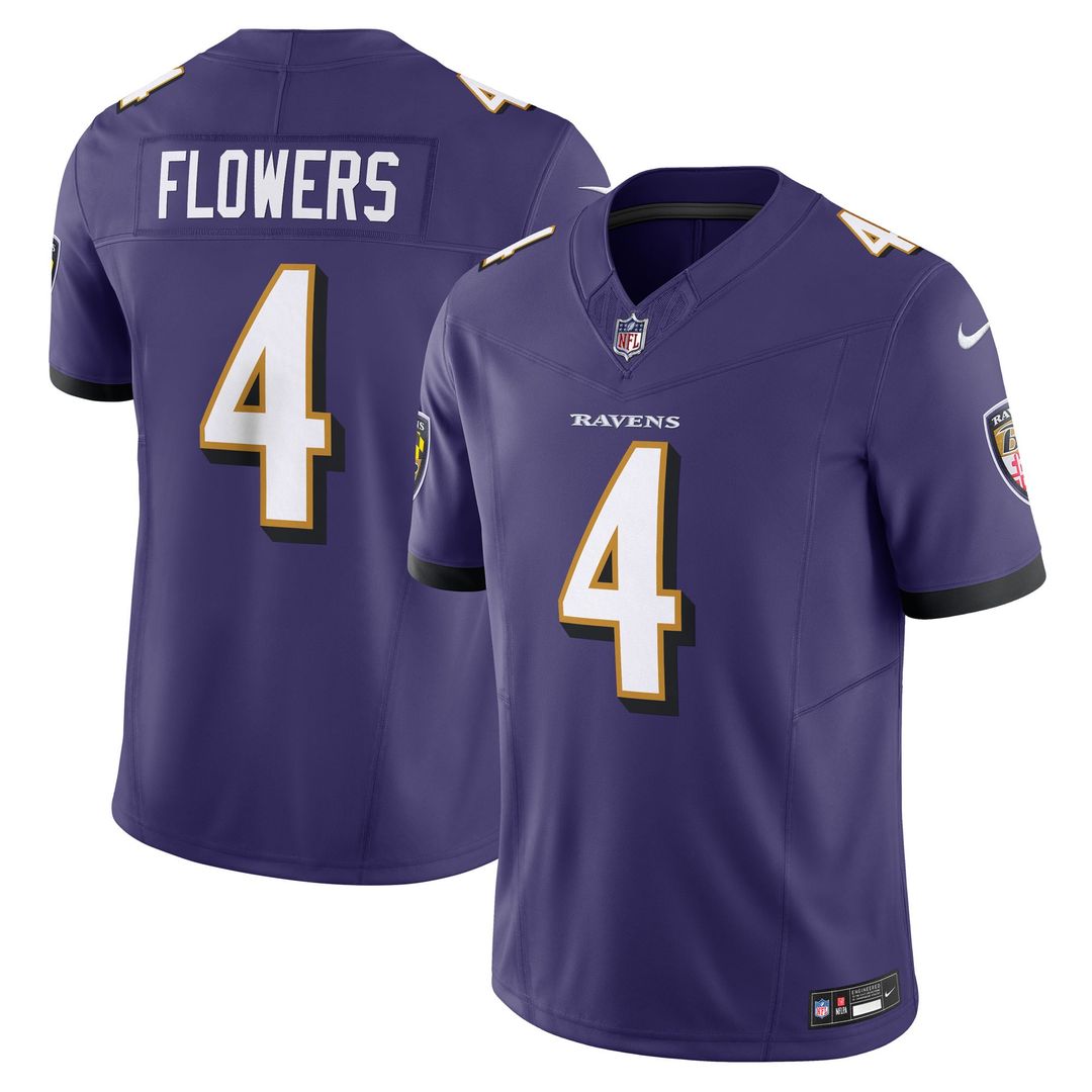 Men's Nike Baltimore Ravens Zay Flowers Black Alternate Vapor F.U.S.E. Limited NFL Jersey