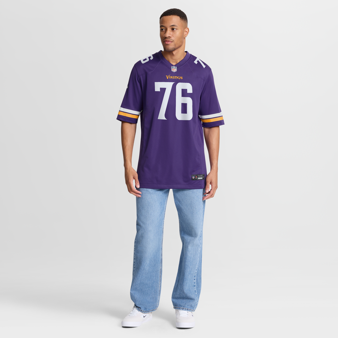 Men's Nike Minnesota Vikings Will Fries Purple Team Game NFL Jersey