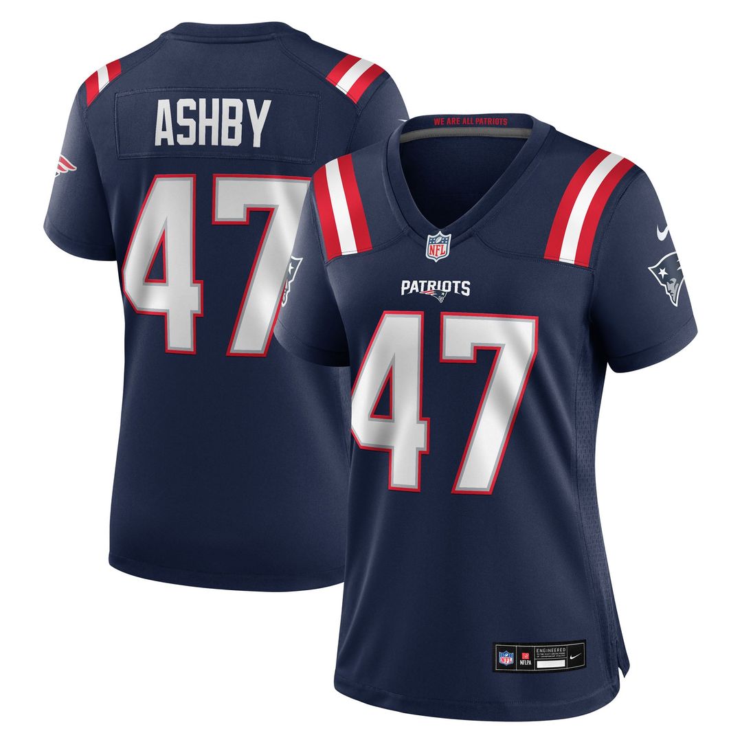 Women's Nike New England Patriots Julian Ashby Navy Team Game NFL Jersey