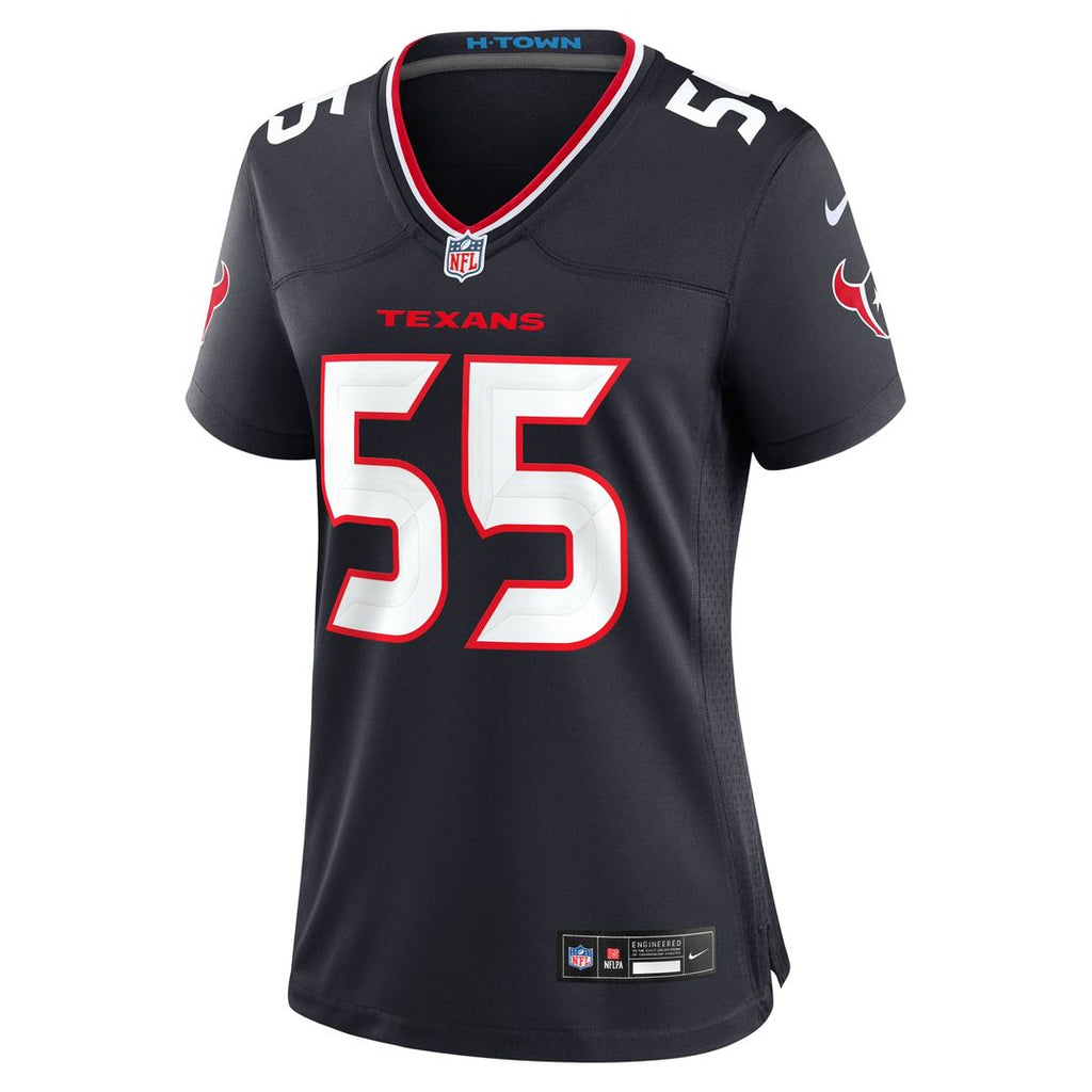 Women's Nike Houston Texans Danielle Hunter Navy Team Game NFL Jersey