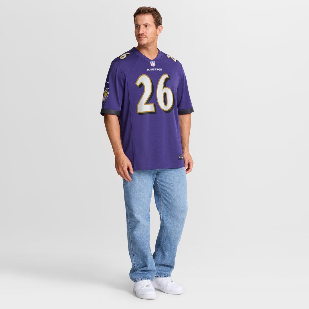 Men's Nike Baltimore Ravens Rasheen Ali Purple Team Game NFL Jersey
