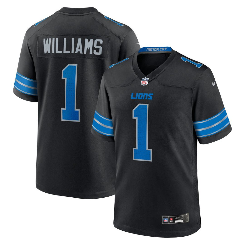 Men's Nike Detroit Lions Jameson Williams Black Alternate Game Player NFL Jersey