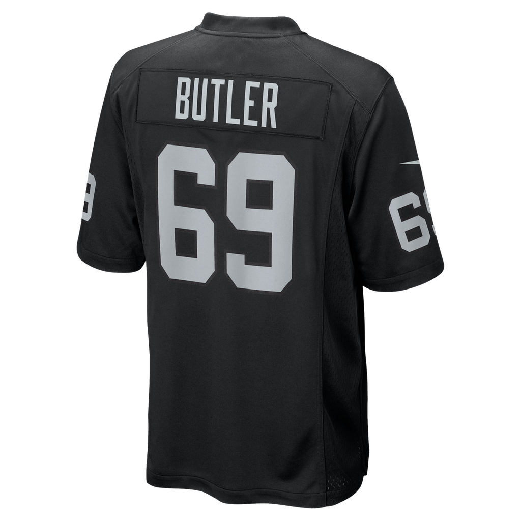 Men's Nike Las Vegas Raiders Adam Butler Black Team Game NFL Jersey