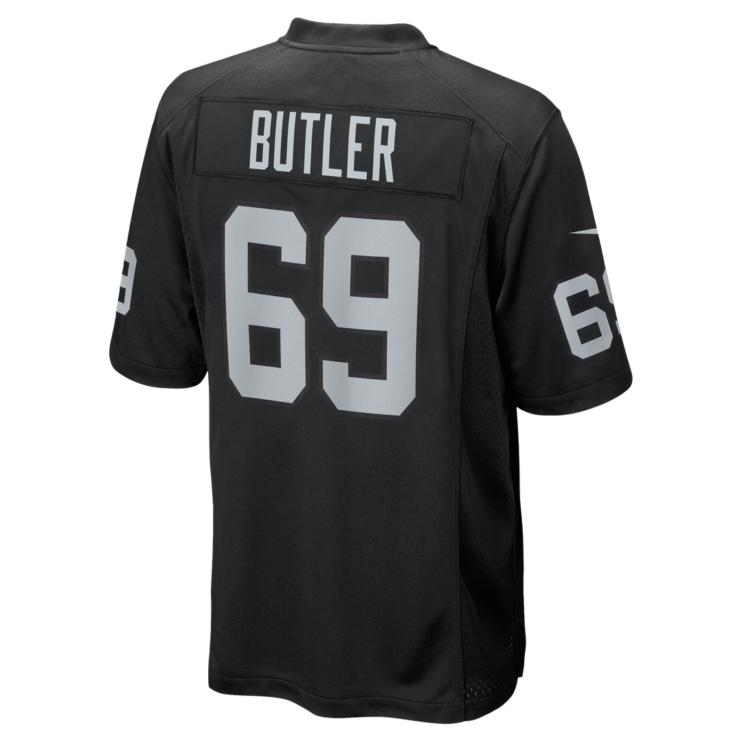 Men's Nike Las Vegas Raiders Adam Butler Black Team Game NFL Jersey