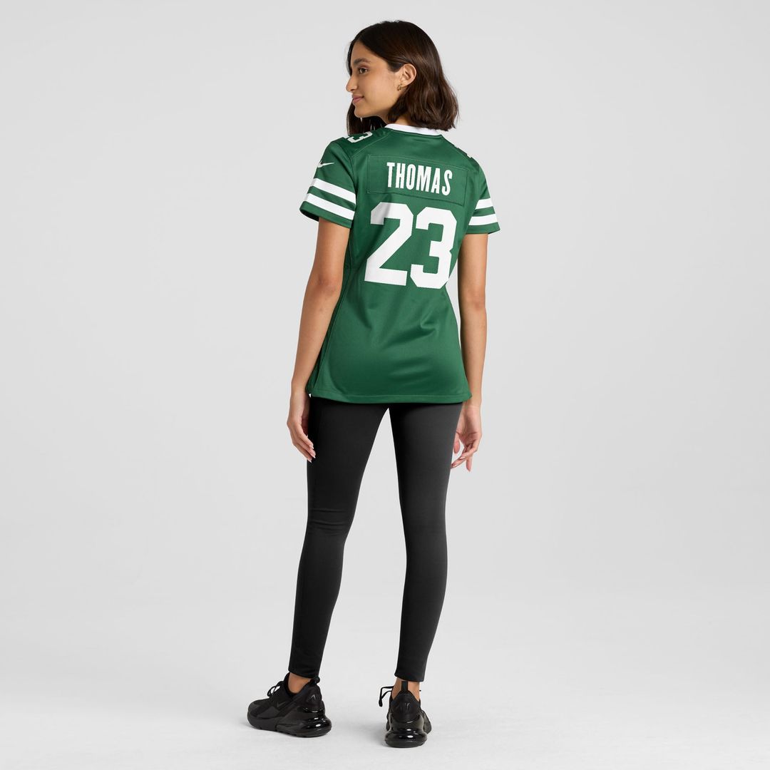 Women's Nike New York Jets Azareye'h Thomas Legacy Green Team Game NFL Jersey