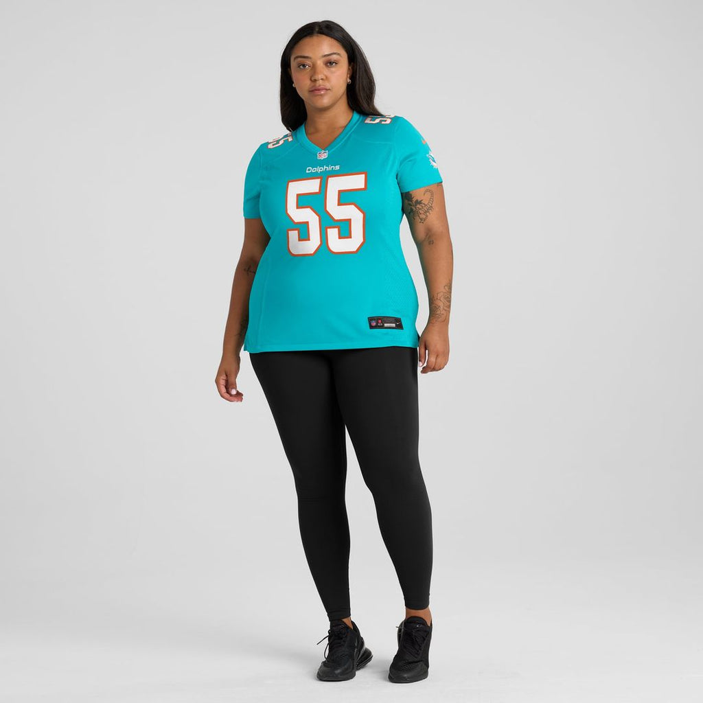 Women's Nike Miami Dolphins Aaron Brewer Aqua Game NFL Jersey