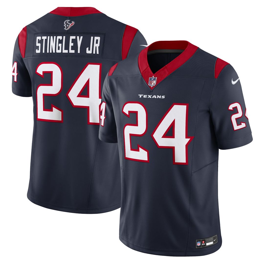 Men's Nike Houston Texans Derek Stingley Jr. Navy Vapor F.U.S.E. Limited NFL Jersey