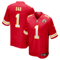 Men's Nike Kansas City Chiefs Number 1 Dad Red Game NFL Jersey