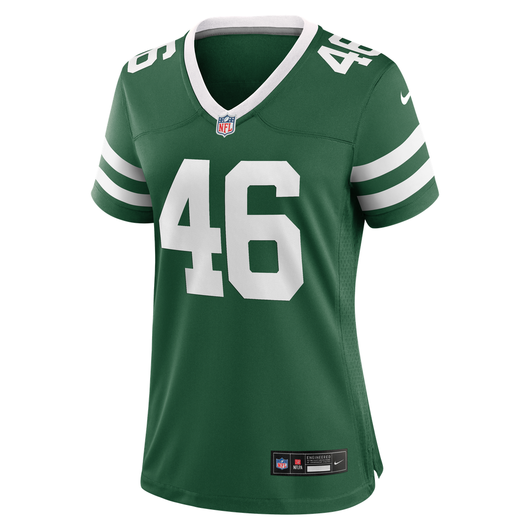Women's Nike New York Jets Joseph Ossai Legacy Green Team Game NFL Jersey