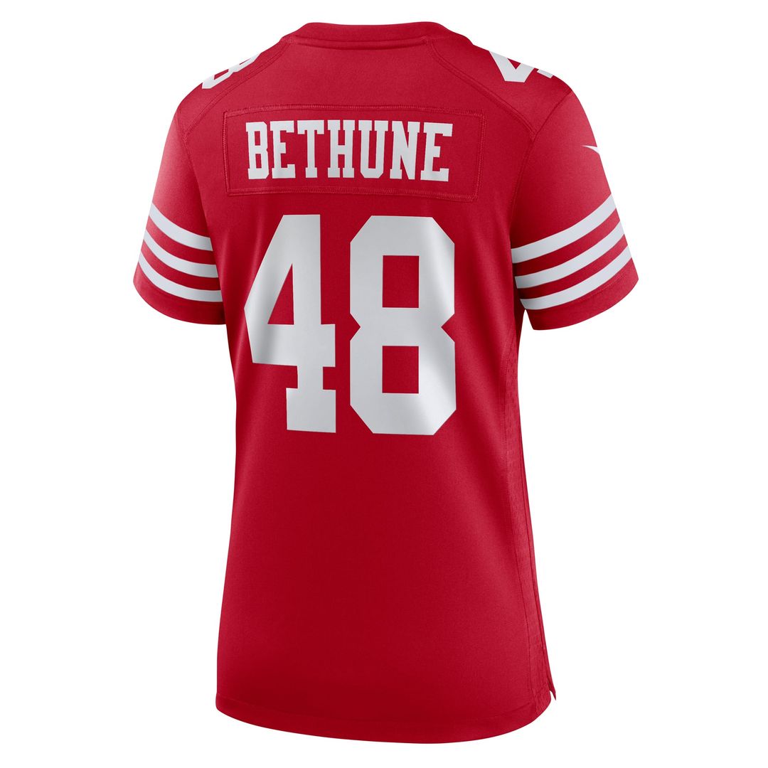 Women's Nike San Francisco 49ers Tatum Bethune Scarlet Team Game NFL Jersey
