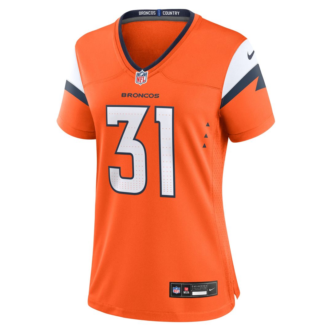 Women's Nike Denver Broncos Kris Abrams-Draine Orange Team Game NFL Jersey