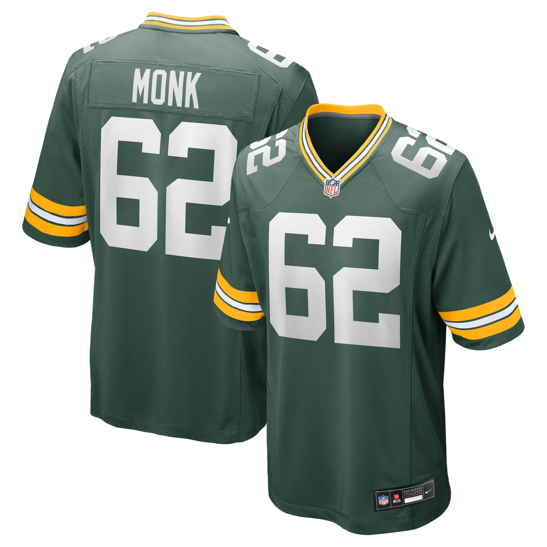 Men's Nike Green Bay Packers Jacob Monk Green Game NFL Jersey