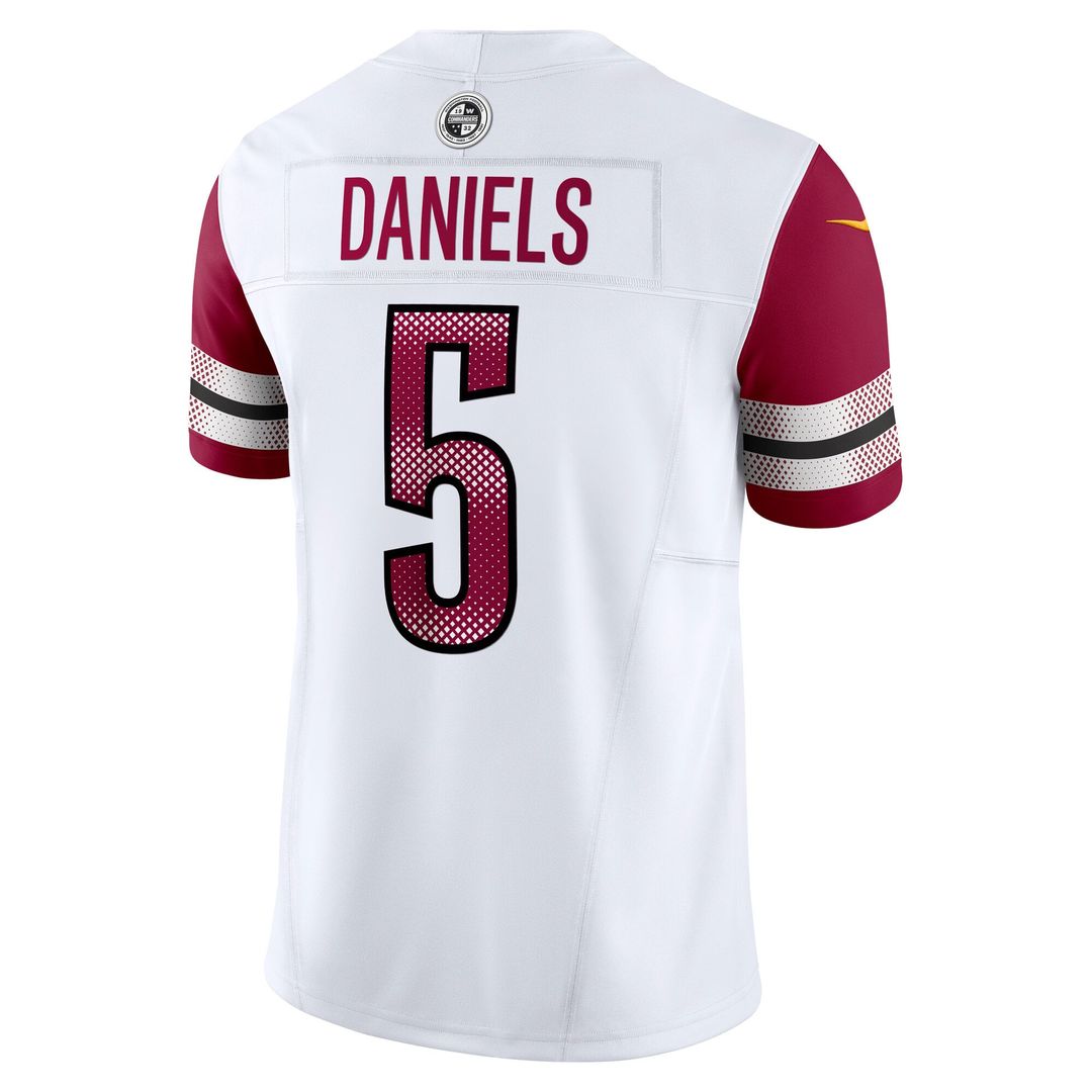 Men's Nike Washington Commanders Jayden Daniels White Vapor F.U.S.E. Limited NFL Jersey