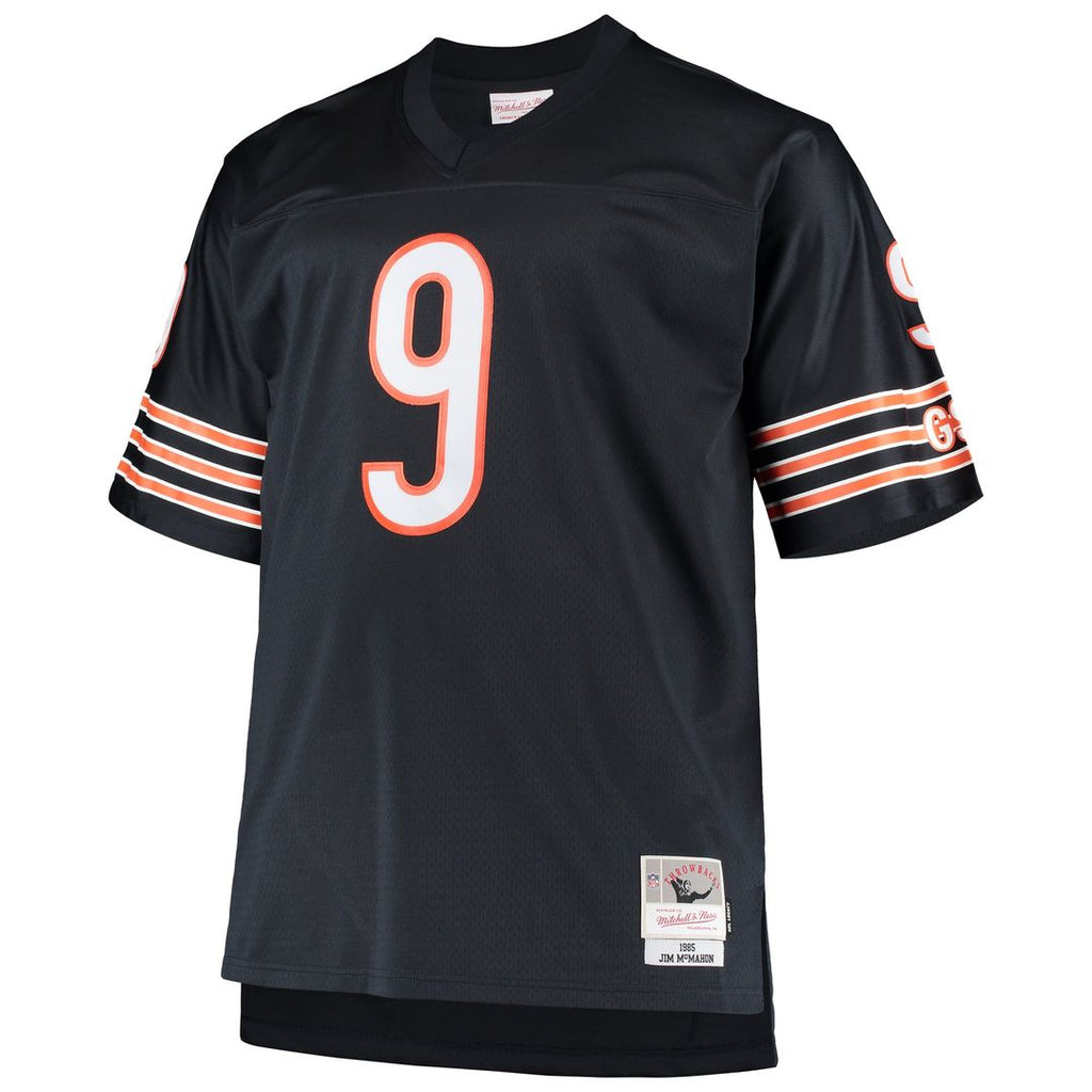 Men's Big & Tall Mitchell & Ness Chicago Bears Jim McMahon Navy 1985 Retired Player Replica NFL Jersey