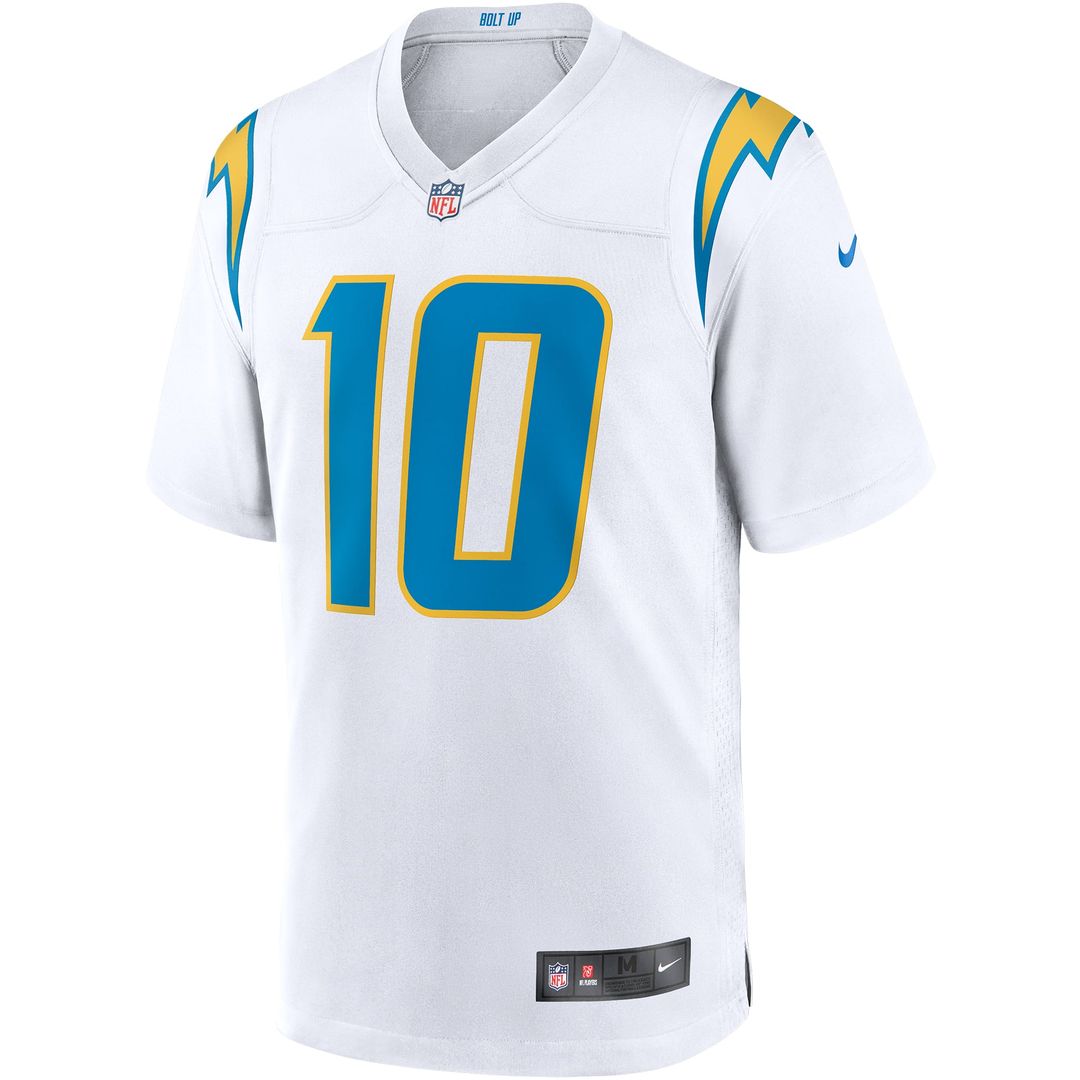 Men's Nike Los Angeles Chargers Justin Herbert White Game NFL Jersey