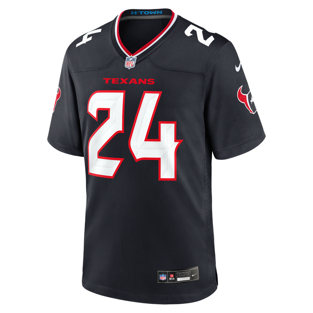 Men's Nike Houston Texans Derek Stingley Jr. Navy Game NFL Jersey