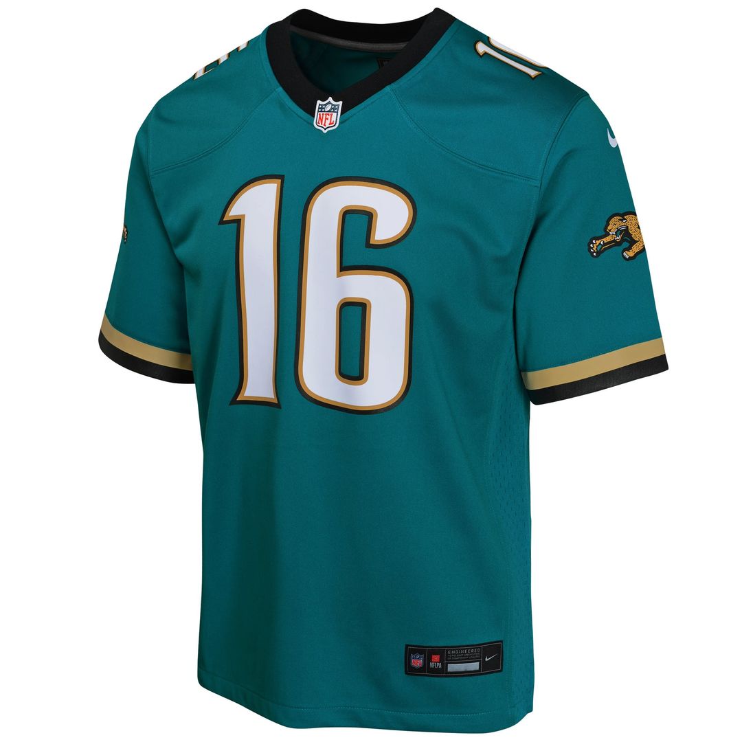 Youth Nike Jacksonville Jaguars Trevor Lawrence Teal Game NFL Jersey