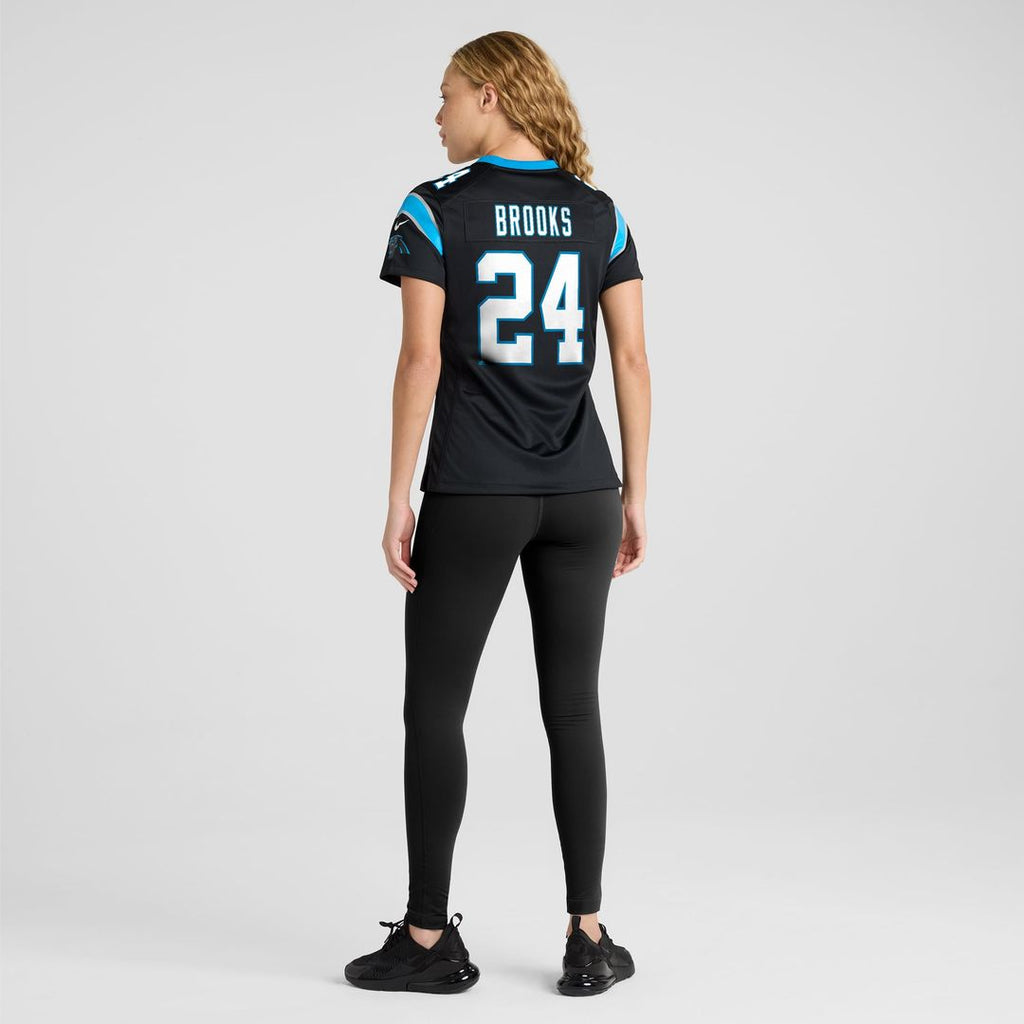 Women's Nike Carolina Panthers Jonathon Brooks Black Game NFL Jersey