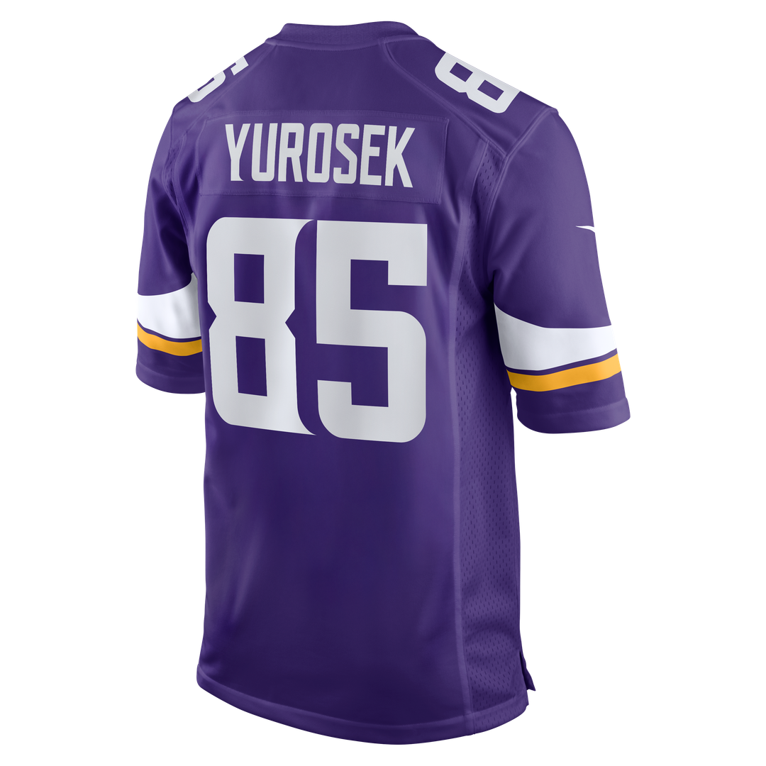 Men's Nike Minnesota Vikings Ben Yurosek Purple Team Game NFL Jersey