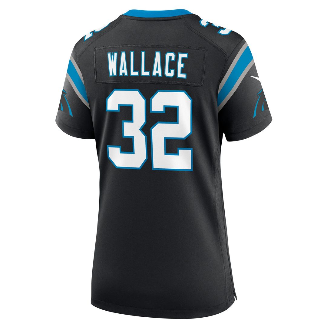 Women's Nike Carolina Panthers Trevin Wallace Black Team Game NFL Jersey