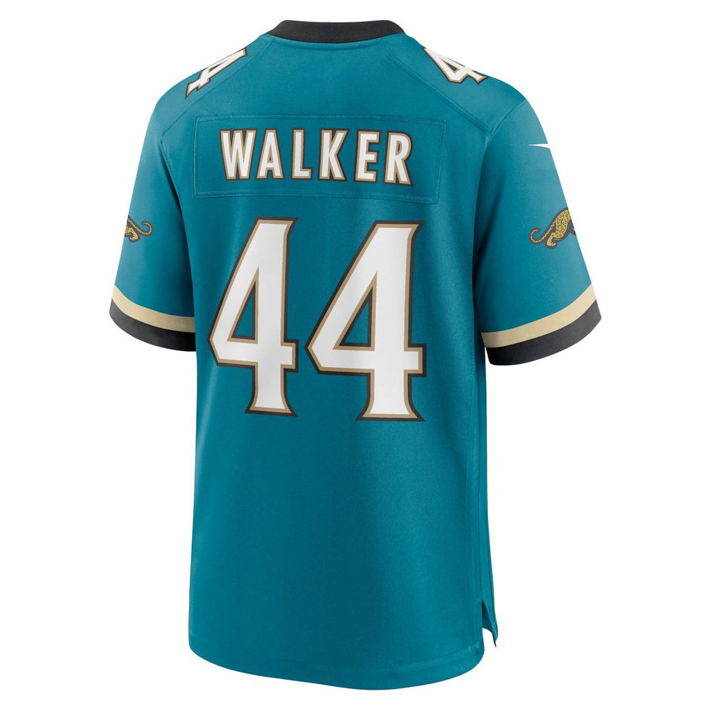 Men's Nike Jacksonville Jaguars Travon Walker Teal Prowler Throwback Player Game NFL Jersey