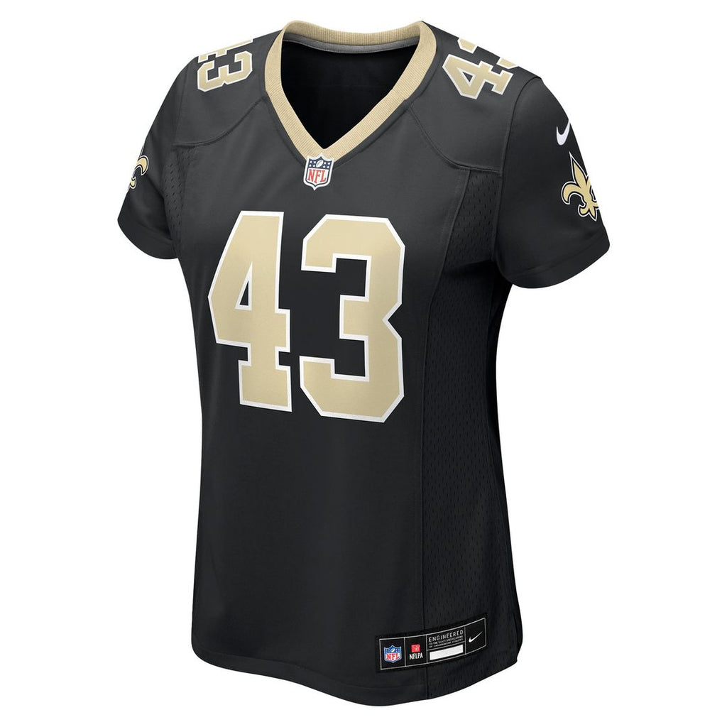 Women's Nike New Orleans Saints Michael Davis Black Team Game NFL Jersey
