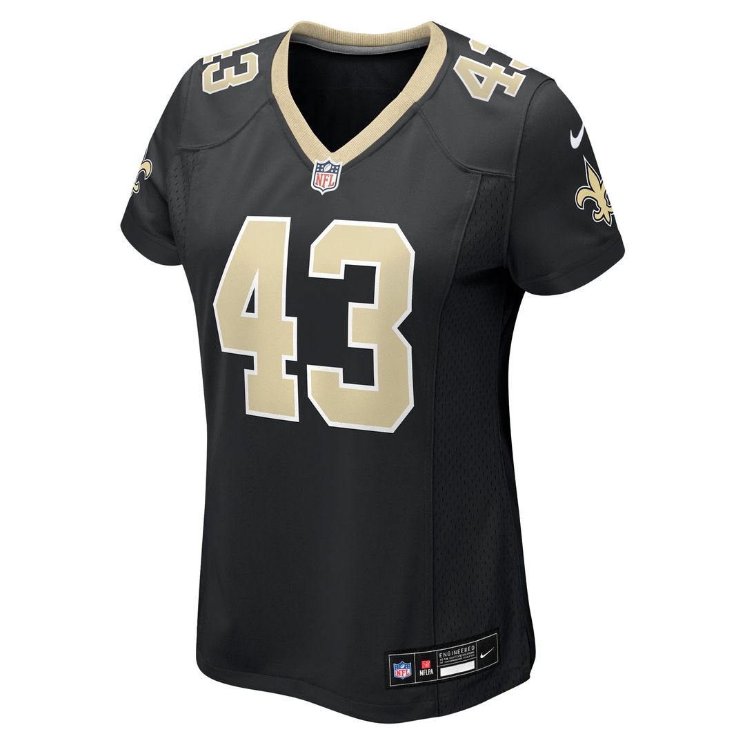 Women's Nike New Orleans Saints Michael Davis Black Team Game NFL Jersey