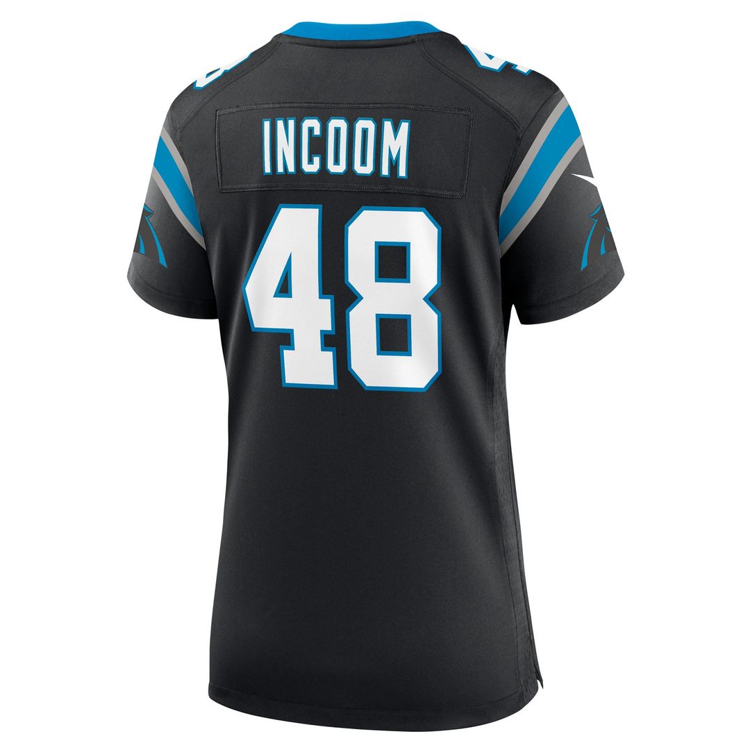 Women's Nike Carolina Panthers Thomas Incoom Black Team Game NFL Jersey