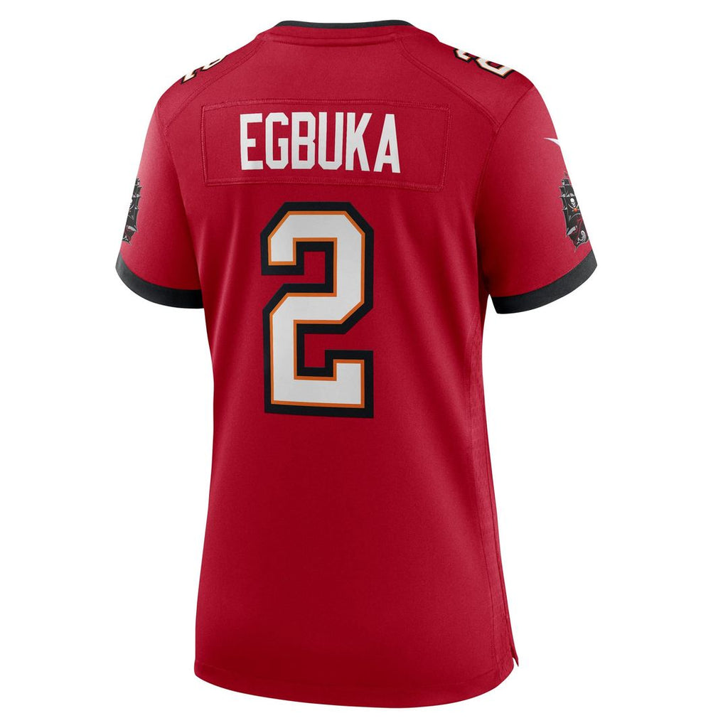 Women's Nike Tampa Bay Buccaneers Emeka Egbuka Red Team Game NFL Jersey