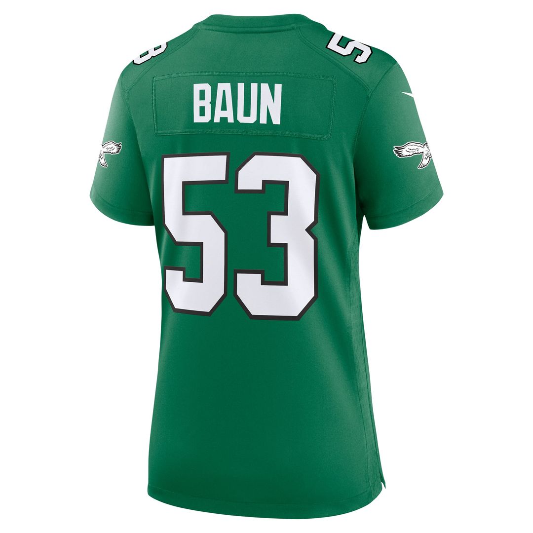 Women's Nike Philadelphia Eagles Zack Baun Midnight Green Game NFL Jersey
