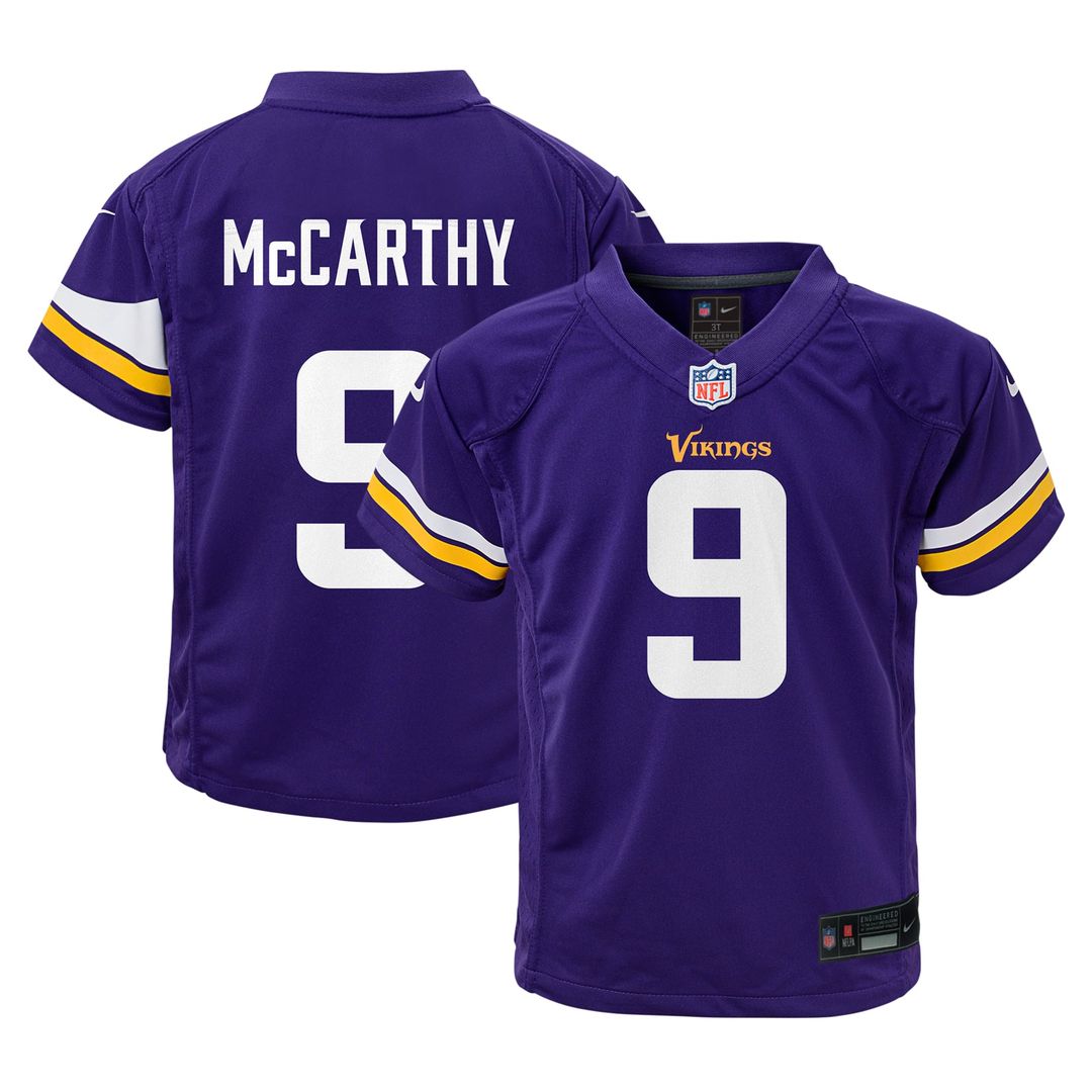 Toddler Nike Minnesota Vikings J.J. McCarthy Purple Game NFL Jersey