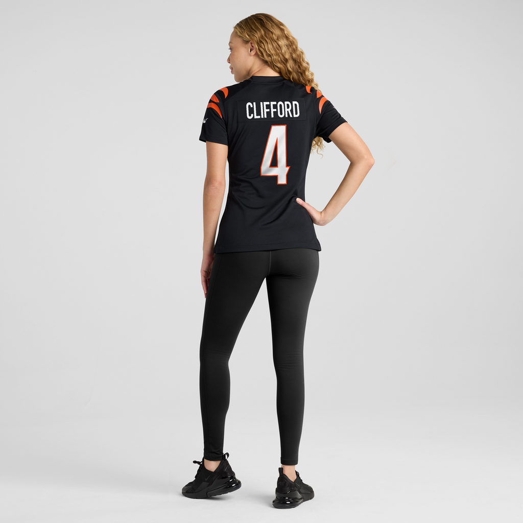 Women's Nike Cincinnati Bengals Sean Clifford Black Team Game NFL Jersey