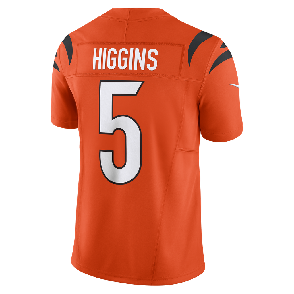 Men's Nike Cincinnati Bengals Tee Higgins Orange Vapor F.U.S.E. Limited NFL Jersey