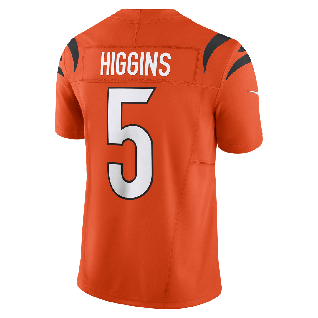 Men's Nike Cincinnati Bengals Tee Higgins Orange Vapor F.U.S.E. Limited NFL Jersey