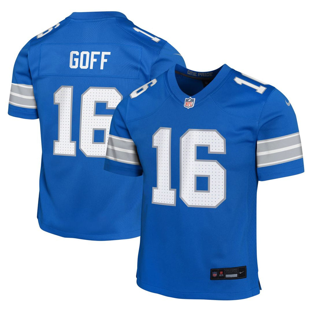 Youth Nike Detroit Lions Jared Goff Blue Game NFL Jersey