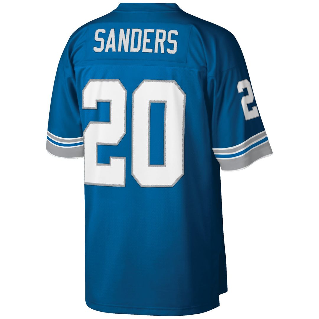 Men's Big & Tall Mitchell & Ness Detroit Lions Barry Sanders White 1996 Retired Player Replica NFL Jersey