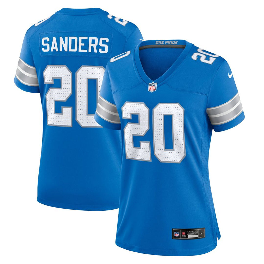 Women's Nike Detroit Lions Barry Sanders Blue Retired Player Game NFL Jersey