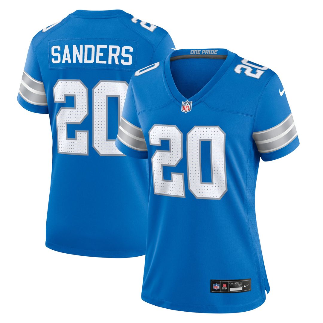 Women's Nike Detroit Lions Barry Sanders Blue Retired Player Game NFL Jersey